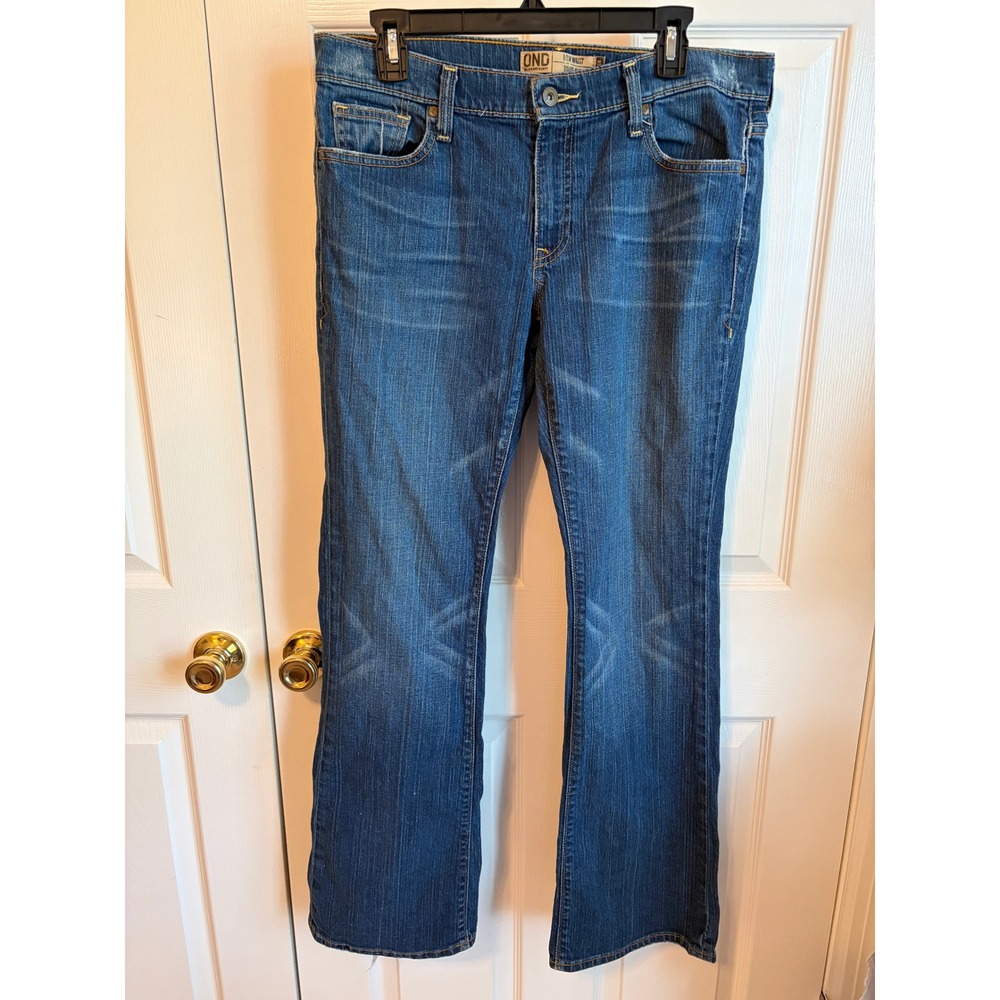 Old Navy OND Low Waist Bootcut Stretch Jeans Blue Wash Women 12 Long